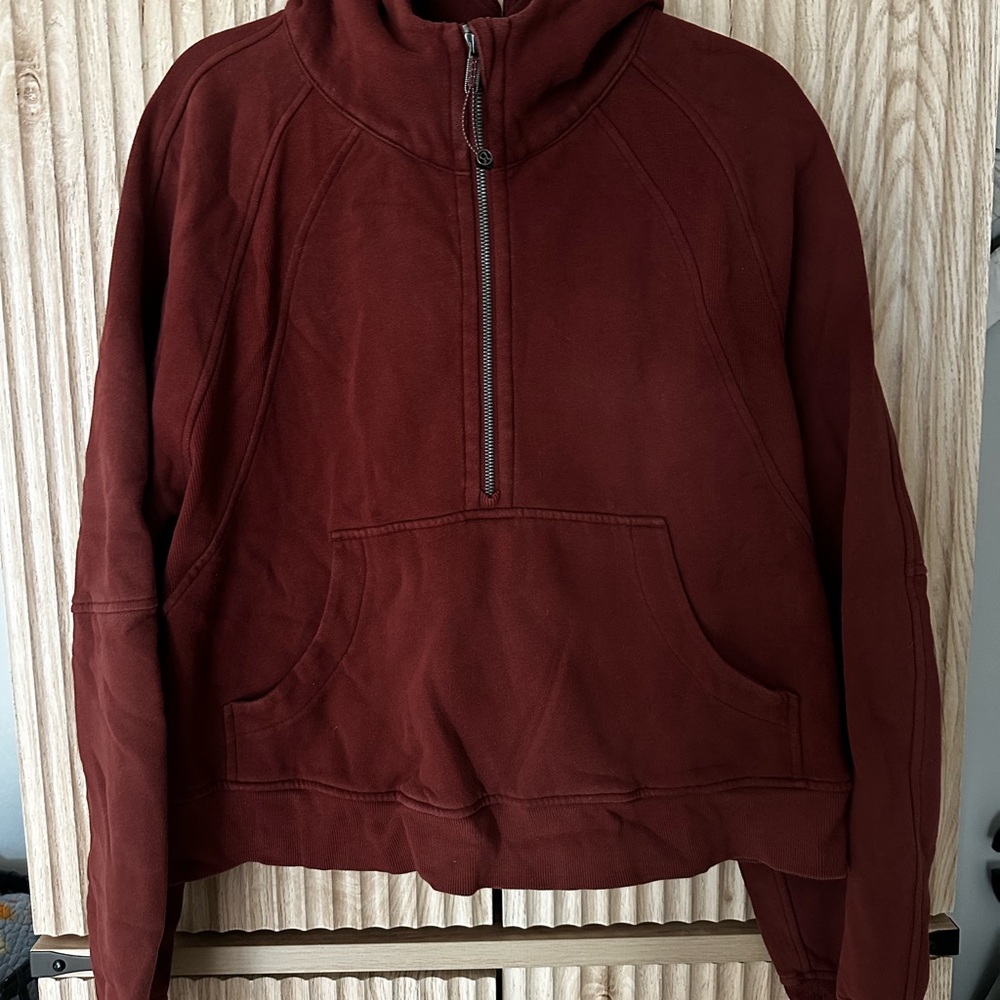 lululemon athletica Rust Brown Oversized Half-Zip Hoodie